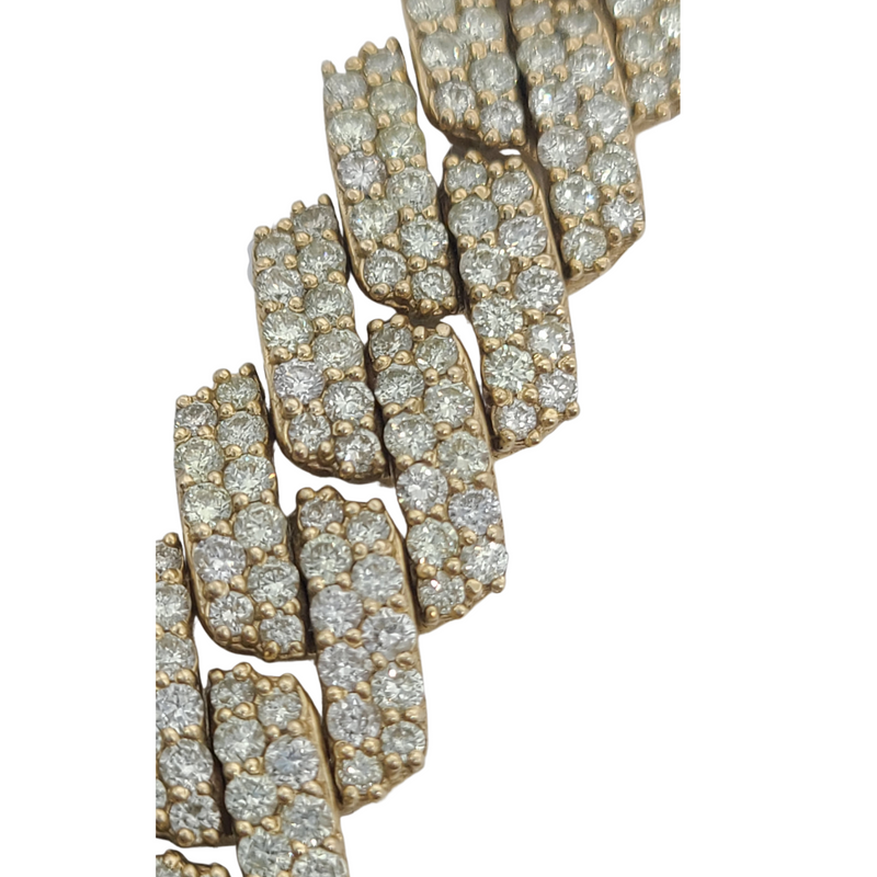 12MM 13.00ct Diamonds Mocano Bracelet 10k Gold AL-0029