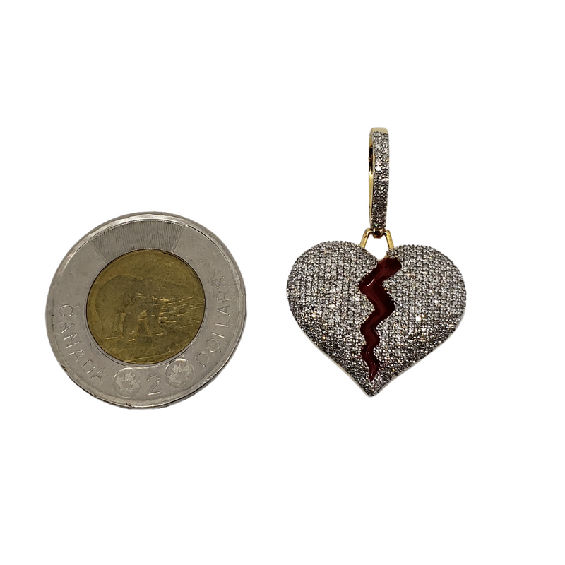 Coeur de luxe 1.16ct diamants or 10k NOUVEAU SP9795