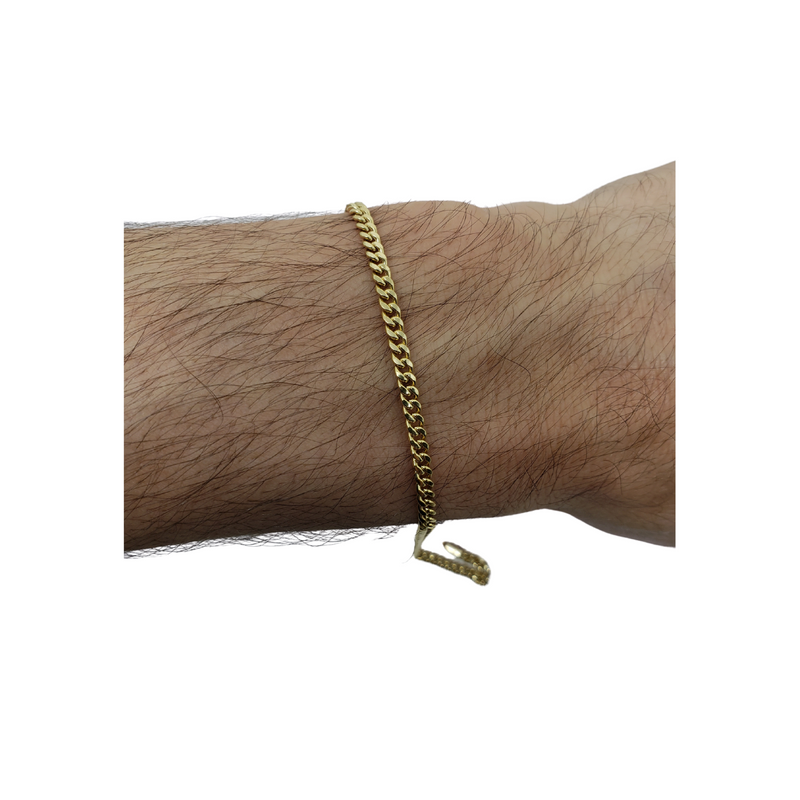 2.9mm Miami cuban link  Bracelet 10K Yellow Gold Bracelet for Men RCB009