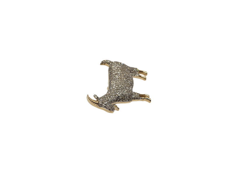 Goat 1.63CT Diamond Pendant in 10k Gold DP-0012