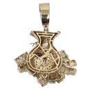 MoneyBag 1.56ct Pendentif en or 10k SP 9950