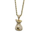10k Rope + Money Bag Pendant NEW