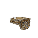 14k 1.00ct VS Halo Ring Yellow Gold