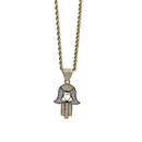 10k Rope Chain + Hamsa Pendant 10k