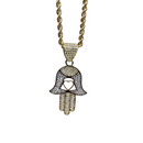 10k Rope Chain + Hamsa Pendant 10k