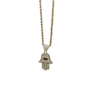 10k Rope Chain + Hamsa red stone New