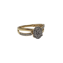 Cintia 14K Gold Oval Diamond Ring BUR-375