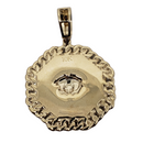 Medusa 0.44ct Gold Pendant in 10k Gold SP 11382