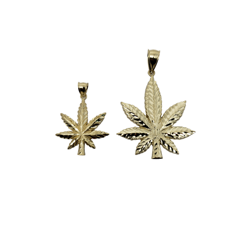 Simple Mary-Jay Leaf pendant in 10k Gold LA173