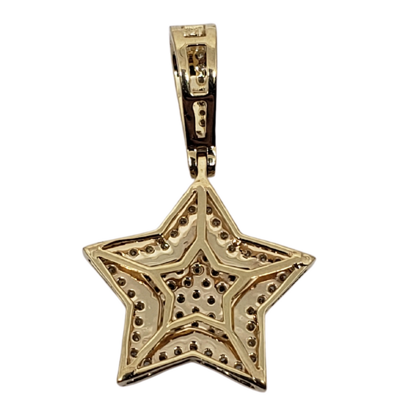 Star-small 0.44ct Gold Pendant in 10k Gold SP 10879