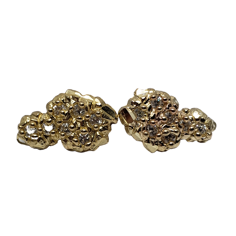 10K Yellow Gold Nugget Earring WE-007