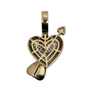 Heart 0.90ct Diamond Pendant in 10k SP 12277