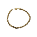 4.8mm Rope Chain Bracelet 10K Yellow Gold Bracelet for Men RCB003