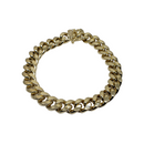 Bracelet Miami Cubaine Link 11mm en or 10k Italien | Miami Cuban Link Bracelet for Men 11mm Italian Yellow Gold 10k B-MC11-Gold Custom