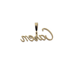 CUSTOM CAREN 0.50CT SI  DIAMOND NAME 10K GOLD SOLID