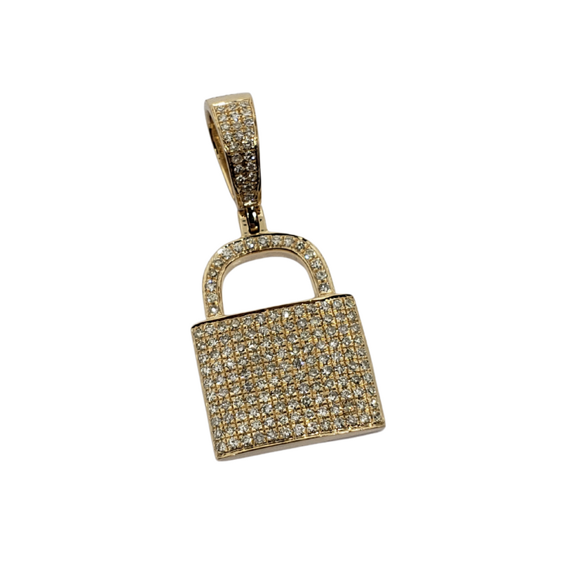 Lock 0.61ct Diamond Pendant in 10k SP 12056