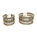 10K Yellow Gold 2 Tone Earring WE-010