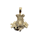 Money-Bag  Gold Pendant in 10k SP 11361