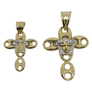 Medusa Cross Pendant in 10k Gold CP026