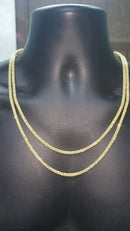 4mm chaîne de glace or jaune 10k Nouveau