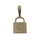 Lock 0.61ct Diamond Pendant in 10k SP 12056