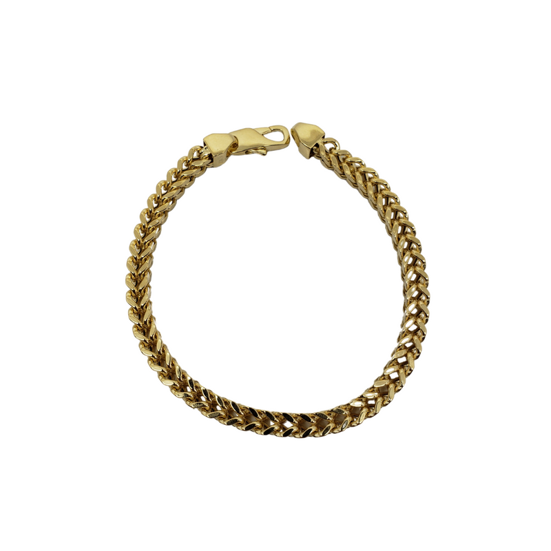 5.5 mm Franco Bracelet 10K Yellow Gold Bracelet for Men B-FR55