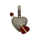 Heart 0.90ct Diamond Pendant in 10k SP 12277