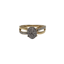 Cintia 14K Gold Oval Diamond Ring BUR-375