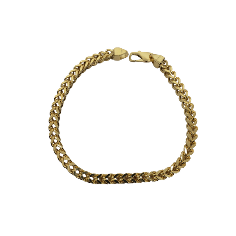 4.4MM 10k Yellow Gold Franco Bracelet FBG-006