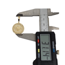 0.35ct Greek Design Diamond Pendant Cuban Style  in 10k SP 11082