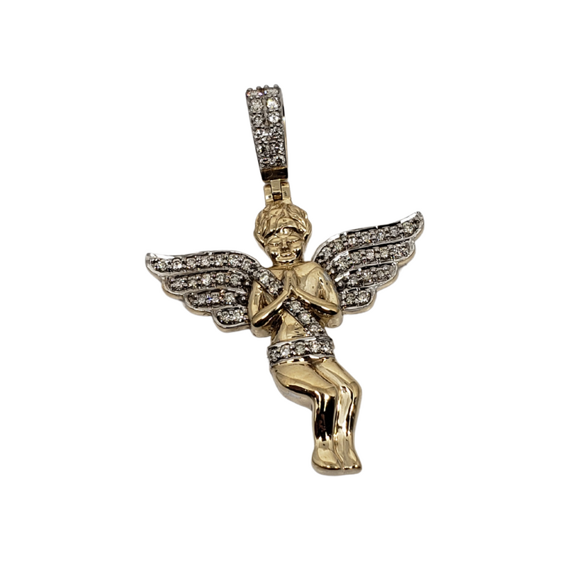 Angel  Gold Pendant in 10k SP 10616