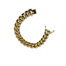 17.02mm Miami Cuban Link 10K Yellow Gold Bracelet for Men BMC012