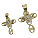 Medusa Cross Pendant in 10k Gold CP026