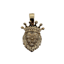 Lion-Crown-King 0.28ct Diamond Pendant in 10k SP 10875 A