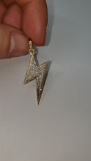 10k Lightning Pendant 0.55ct Diamonds NEW