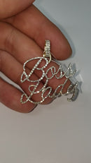 BOSS LADY Custom Pendant 1.20ct of diamonds 10k Gold NEW