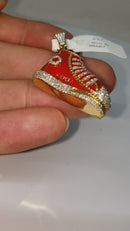 Shoes 0.69ct of diamonds 10k Gold NEW