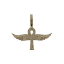 Cross-Angel 1.02ct Diamond Pendant in 10k  SP 10769