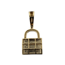 Lock 0.61ct Diamond Pendant in 10k SP 12056