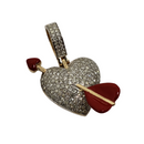 Heart 0.90ct Diamond Pendant in 10k SP 12277