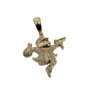  Pendentif diamants Sac d'argent 0.34ct en or 10k SP 11148