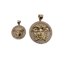 10K Medusa Gold Pendant LA161