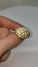 10k 2.15CT Hiphopx2 Round Diamond Ring NEW