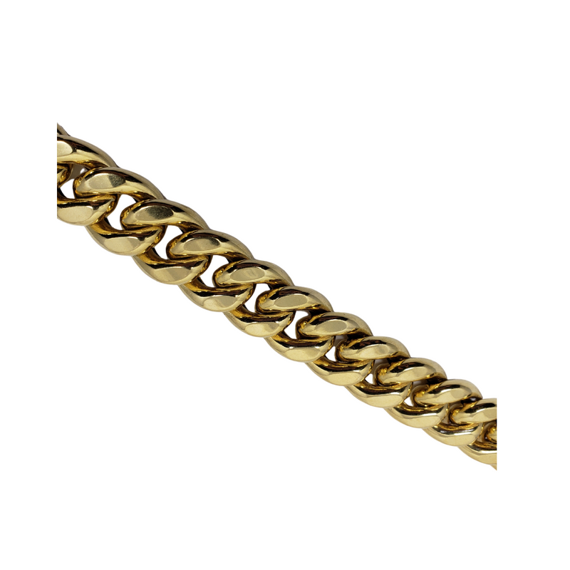 17.02mm Miami Cuban Link 10K Yellow Gold Bracelet for Men BMC012