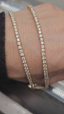 14k 3.5mm Tennis chain 13.50ct VS Diamonds Yellow Gold