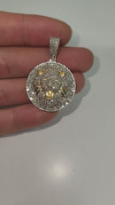 Pendentif 10k 1,95ct SI diamant Tiger Face Round