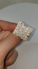 10k 1.00CT  Square Diamond Ring NEW