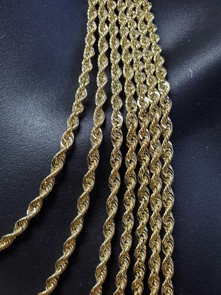 10K Gold Rope Chain 4mm edition 2020 Ultra Shinny | Ropechain 4mm Special Edition Ultra Shinny-Gold Custom