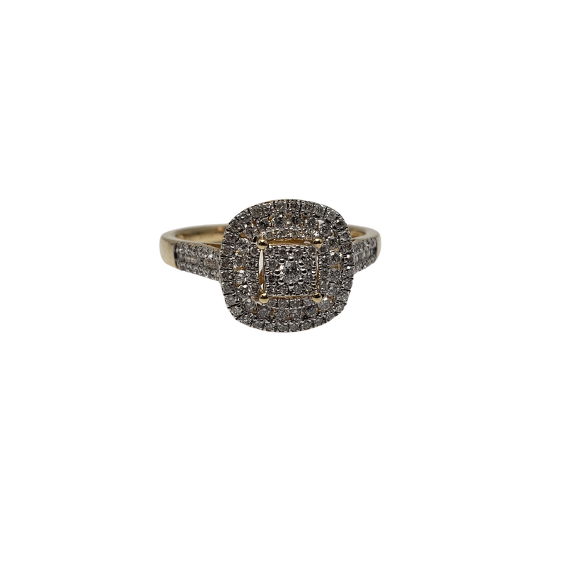 Calla Halo Diamond Ring 10K BUR-525