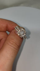 10k 1.35ct Halo diamond ring
